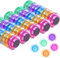 Qualsen 50 Piezas Imanes Nevera Multicolores，Imanes Potentes，Imanes Pizarra Mgnetica，Iman Nevera，Imanes para Pizarra Magnetica Blancas Pizarra Magnetica Nevera Oficina, Escuela (5 Colores)