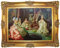 Casa Padrino Barock Ölgemälde Klassisches Konzert Mehrfarbig/Gold 160 x 10 x H. 130 cm - Handgemaltes Gemälde mit prunkvollem Rahmen im Barockstil - Barock Möbel