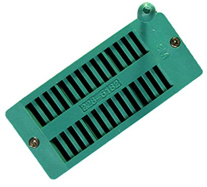 Milageto 28 Pin ZIF IC Test Socket Pitch, Green, 2.54mm