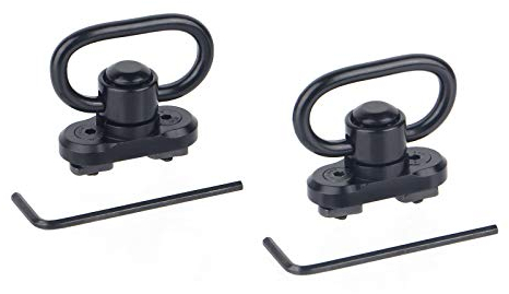 ToopMount QD Schwenkadapter mit drehbarer Verriegelung, schnell drehbare Verriegelung, Druckknopf 1,33 Schlaufenbasis für Taktische Picatinny-Schiene, 2er-Pack