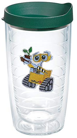 Tervis Disney Wall-E Emblem Made in USA Double Walled Insulated Tumbler Travel Cup Keeps Drinks Cold & Hot, 16oz, Classic