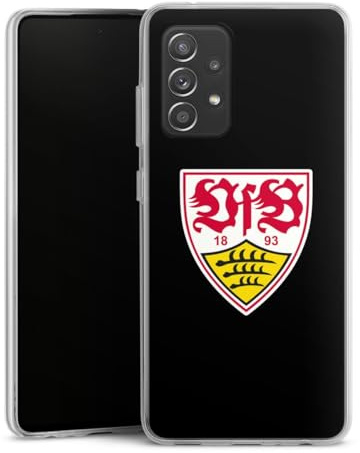 Silikon Hülle kompatibel mit Samsung Galaxy A52 Case transparent Handyhülle VfB Stuttgart Offizielles Lizenzprodukt Wappen