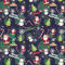 11,99€/m 200x160cm 100% Baumwolle Weihnachten Baumwollstoff Kinder Meterware Handwerken Nähen Stoff (Weihnachtsmann Schneemann Merry Christmas Dunkelblau, 200 x 160 cm)