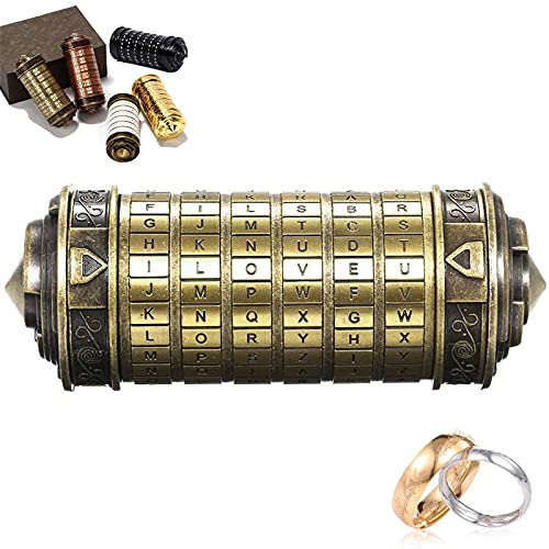 Da Vinci Code Mini Cryptex regali san valentino regalo per lui lei con Due Anelli per Natale Giochi Regali Natale Originali 2022 per lei lui Personalizzati per Amiche Coppia Papà Mamma