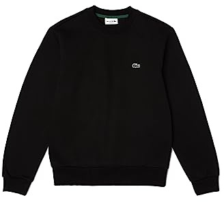 Lacoste Men's Fleece Crew Neck Sweatshirt, Noir, S