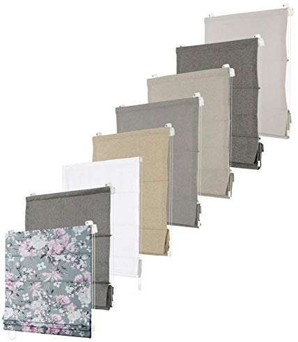 Premium RAFFROLLO FALTROLLO Jalousie GRAU Sand ANTRAZIT Weiss Schoko Blumen BRAUN - 12 Größen - 8 Farben (weiß, 100x240 cm)