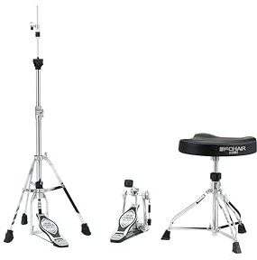 TAMA Iron Cobra 200 Bundle - bestehend aus Iron Cobra HP200P Einzelfußmaschine, HH205S Hi-Hat Ständer und First Chair HT250 Hocker (HED3G)