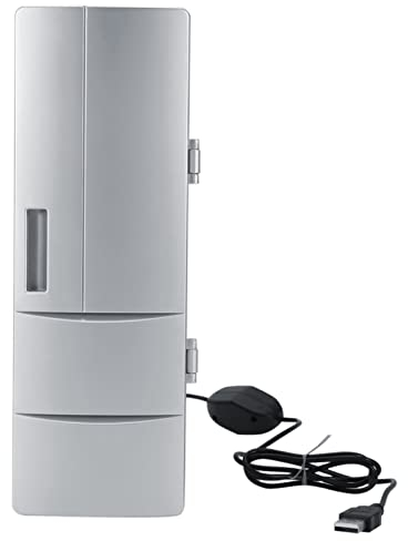 Mini Refrigerato,Mini nevera USB, Mini nevera para latas de congelador Beber Cerveza Enfriador Calentador Viaje Coche Oficina Uso, mini refrigerador Mini nevera Mini nevera USB Enfriador de bebi