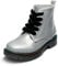 DREAM PAIRS Kids Stivaletti Stringati per Bambina Moda Stivali con Zip Bambina Stivaletti,Size 35,Argento/Pu,SDBO2220K