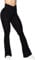 Sunzel Flare Leggings, Crossover Yoga Hose mit Bauchkontrolle, High Waist und Wide Leg, Schwarz, S