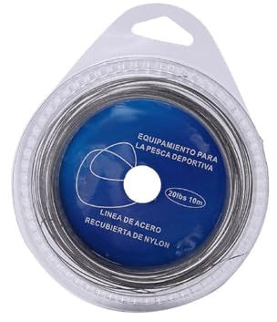 5 Types Fishing Steel Wire Fishing Lines,10m 7 Strands Braided Leader Sea Fishing Steel Wire Covered with Plastic Fishing Line Wire Leader Coated Stainless Steel Trace Lures Leader Wire(20 lbs)