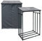 Toboli Kaminholzregal außen, bis 1500 kg Traglast, 133 x 83 x 185 cm mit Schutzhülle, Metall Brennholzregal, Feuerholzregal mit Wetterschutz