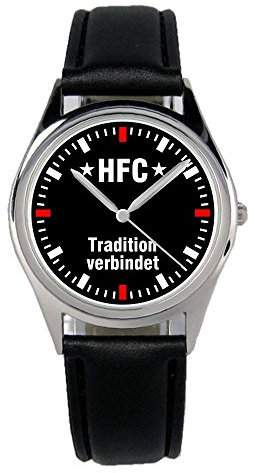 KIESENBERG Armbanduhr HFC Geschenk Artikel Idee Fan Damen Herren Unisex Analog Quartz Lederarmband Uhr 36mm Durchmesser B-2341