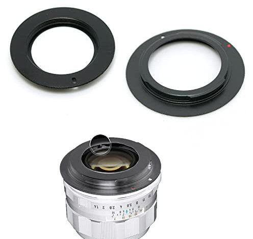 ANELLO ADATTATORE OBIETTIVO M42 M 42 M-42 COMPATIBILE CON CANON EOS CON FLANGIA CHE PREME SUL PULSANTE DIAFRAMMA