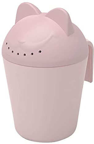 Herbests Baby Kinder Haarwaschbecher Badebecher, Shampoo Spülbecher Tasse Rinser Spülen Krug Dusche Badewanne Wasserfall Spielzeug Flusher Cup Schutz Augenspülbecher, Haarwaschhilfe für, Katze Rosa