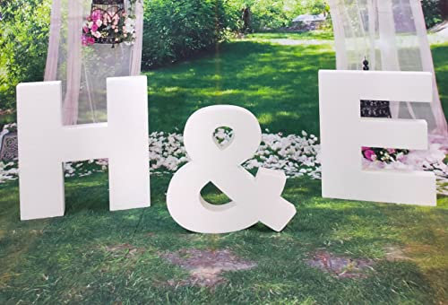 Pack Letras 40cm para bodas y eventos en poliestireno. Se incluye el simbolo & gratis