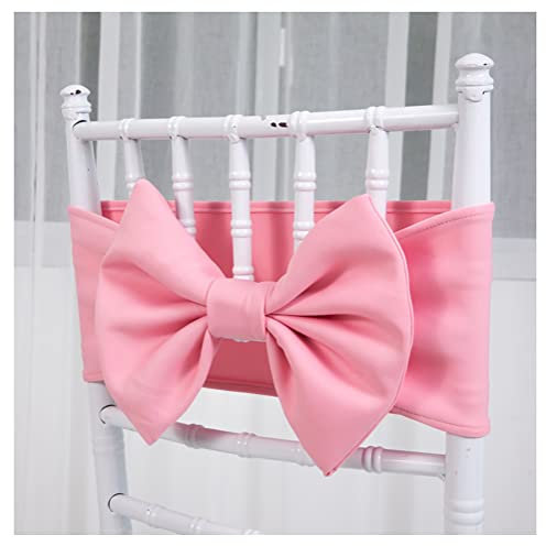 Egurs Fiocco per sedia, per matrimoni, feste, compleanni, Natale, hotel, banchetti e sedie, colore rosa, 6 pezzi