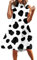 Topassion Damen Kleider Elegant, Partykleid Charme Drucken Dresses for Women Strandkleid Damen Große Größen Kleid Mädchen Festlich Sexy Kleid Casual Outfit Damen Kleider Teenager Mädchen Black XL