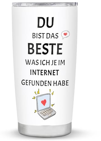 CAPRIFIC Jahrestag Geschenk für Sie und Ihn - Lustige Tumbler für Freundin, Freund, Valentinstag, Geburtstag, Weihnachten, Muttertag, Vatertag, Hochzeitstag - 20oz