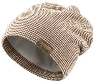 Sterntaler Beanie mit Rippenmuster - Baby und Kinder Mütze aus Mischgewebe - gefüttert mit Baumwollfleece - Übergangsmütze Jungen - rost, 53