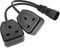 jojofuny Double Plug Adapter C14 to Uk Socket Iec to Uk Power Cord y Splitter Power Plug Cord