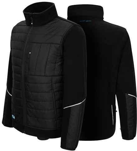 PRO FIT Hybrid-Fleecejacke mit Steppfront - Wärmende Funktionsjacke - Atmungsaktiv & Feuchtigkeitsregulierend