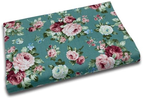 EDGEAM Baumwollstoff Meterware 160 cm breit - Stoffe zum Nähen (50cm, 100cm, 200cm) - Handwerken Nähen Stoff - Dekostoff - Nähmaterial (Grün 09#, 200x160cm)