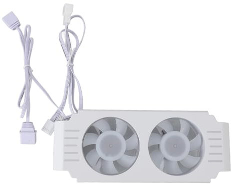 ARGB DDR Memory RAM Cooler,Computer Memory RAM Radiator,PWM Temperature Control Dual Fan for DDR DDR2 DDR3 DDR4 DDR5 (White)