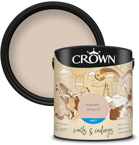 Crown Walls & Ceilings Matt Emulsion Paint, Size 2.5L, Toasted Almond