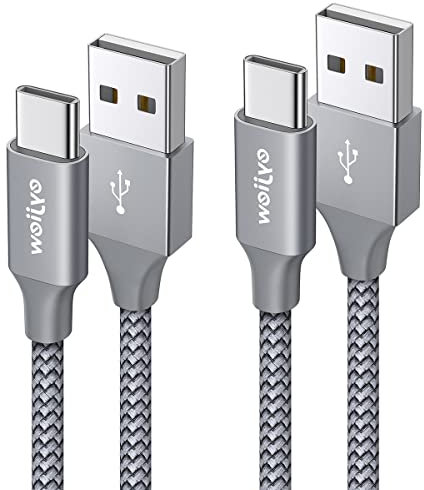 Câble Carplay USB A vers USB C 1M pour iPhone 16e 15, 2Pack 1M Câble Carplay USB vers USBC Charge rapide Cordon, Cable tressé Voiture pour iPhone 16/16 Pro/16 Pro Max/15 Plus/15 Pro Max/iPad Pro