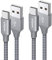 eyjiew 1M USB C Charger Cable 2Pack, USB Type C Fast Charging Braided Phone Charger Cable for iPhone 15 16/15 16 Pro/15 16 Plus/15 16 Pro Max (3.3 ft/Grey)