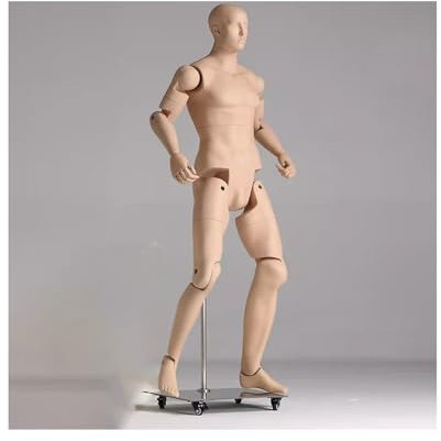 asdchZen Die Gliedmaßen Der Männlichen Schaufensterpuppe Sind Beweglich Und Haben Eine Realistische Darstellung Mit Beweglicher Metallbasis Aus Kunststoff Für Bekleidun,Natural,Style1