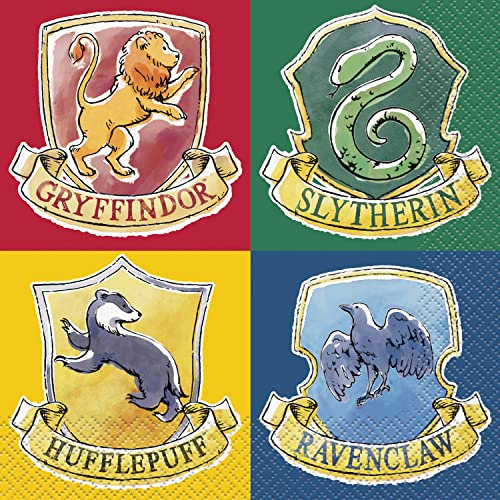 Unique 23562EU Paper Napkins-16.5 cm-Harry Potter Party-16 Count (Pack of 1), Multicolour