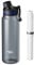 Membrane Solutions Gourde filtrante eau survie, 1L avec cartouche filtrante ACF et UF, capacité de 4000 L, Précision de 0,1 μm, élimine 99,9999% des E.Coli, sans BPA, Camping, Voyage, Gris