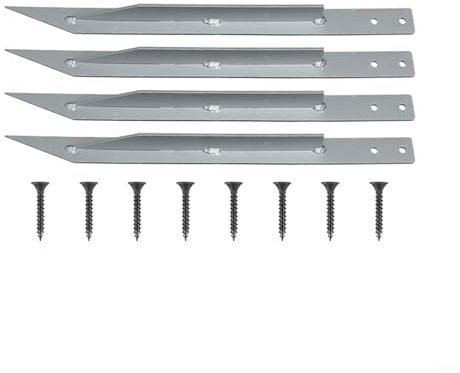 4 Stück Zaunpfostenanker Erdspieß Holzpfostenanker Erdspieß Schaukelbefestigungen, verzinkt, winddicht, regendicht, Schaukel Bodenanker für Kinder Schaukel Holz Spielhaus