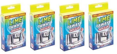 Lime Away All-Purpose Descaler - 4 Packs (3 Sachets x 25ml Each) | Powerful Limescale Remover for Kettles, Coffee Machines, Irons & More