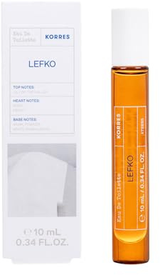 KORRES LEFKO EDT für Damen und Herren, Unisex Duft in praktischer Deluxe Reisegröße, pudriger, floraler Duft, vegan, 10ml