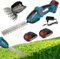 Cortasetos Electrico 2 en 1-21V Corta Setos Jardin Electrico con Baterías de 2000mAh y Cargador, Tijeras Cortacésped y Arreglasetos, para Césped de Jardín (Azul, 2-baterías)