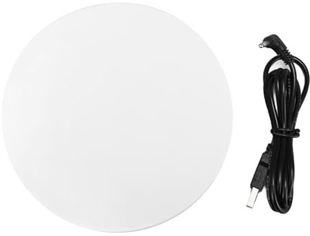 Segrehy Motorized Rotating Display Stand 360 Degree Electric Turntable with 3KG Load Capacity USB Powered for Photography Jewelry Watch Cake Display ABS Material 140x45mm