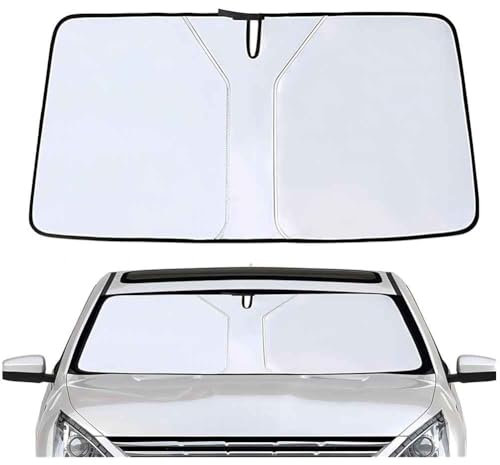 Auto Sonnenschutz Frontscheibe für Hyundai I30 PD Hatchback 2017-2024, Faltbar Windschutzscheibe Sonnenblende UV-Schutz Sonnenschirm Schutz Zubehör,B/Silver-S/140 * 70cm