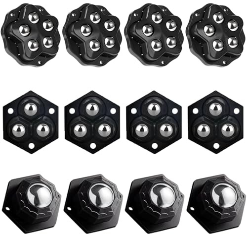 12 Stück Kugelrollen Möbe Rollen Tisch 360 Grad Laufrollen Kugelrollen