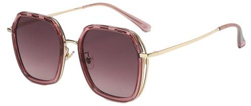 SZKCXBDB sunglasses Women's Polarized Sunglasses, Fashion Square Frame Sun Visors With Uv400 Protection Visor-purple + Gradient Purple