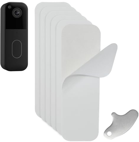 Video Türklingel Halterung Klebepads Doppelseitig Kompatibel mit Neue Blink Video Türklingel (2nd Gen), 6 Stücke Selbsthaftende Halterung Ohne Bohren, Türklingelschlüssel-Ersatzschlüssel