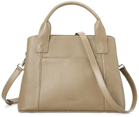 befen Handtasche aus echtem Leder für Damen, klein, weich, Umhängetasche, Schultertasche, Geldbörse mit Reißverschluss