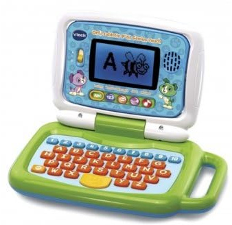 Ordi Tablette p'tit Genius Touch Vert 2 en 1 - Set Jeu éducatif électronique Enfant + Carte Tigre