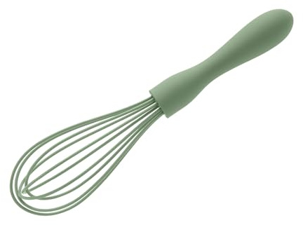 Wiltshire Silicone Whisk, Egg Whisk, Baking & Whipping Balloon Whisk, Moss | Balloon Whisk, Heat-Resistant Utensil, Non-Stick, Non-Scratch, 21x5x5cm