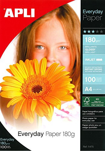 agipa 11475 - Papel fotográfico (DIN A4, 180 g/m², acabado satinado)