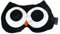 Leschi SCHLAFMASKE lichtdicht für erholsamen Schlaf / Augenmaske mit Kühlkissen / Schlafbrille kühlend und wärmend, Baumwolle / Reisegeschenk für Frauen, Kinder, Mädchen / Eule Stella, schwarz