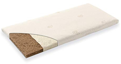 Träumeland Wiegenmatratze Naturwölkchen mit Bezug aus Bio-Baumwolle (kbA), Größe 90 x 40 cm