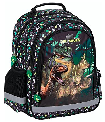 Dinosaurier Dino Schulrucksack Rucksack Tasche 37 x 28 x 19 cm + Sticker-von-Kids4shop